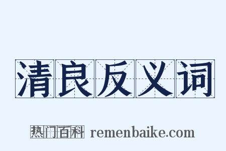 清良反义词是什么意思的图片